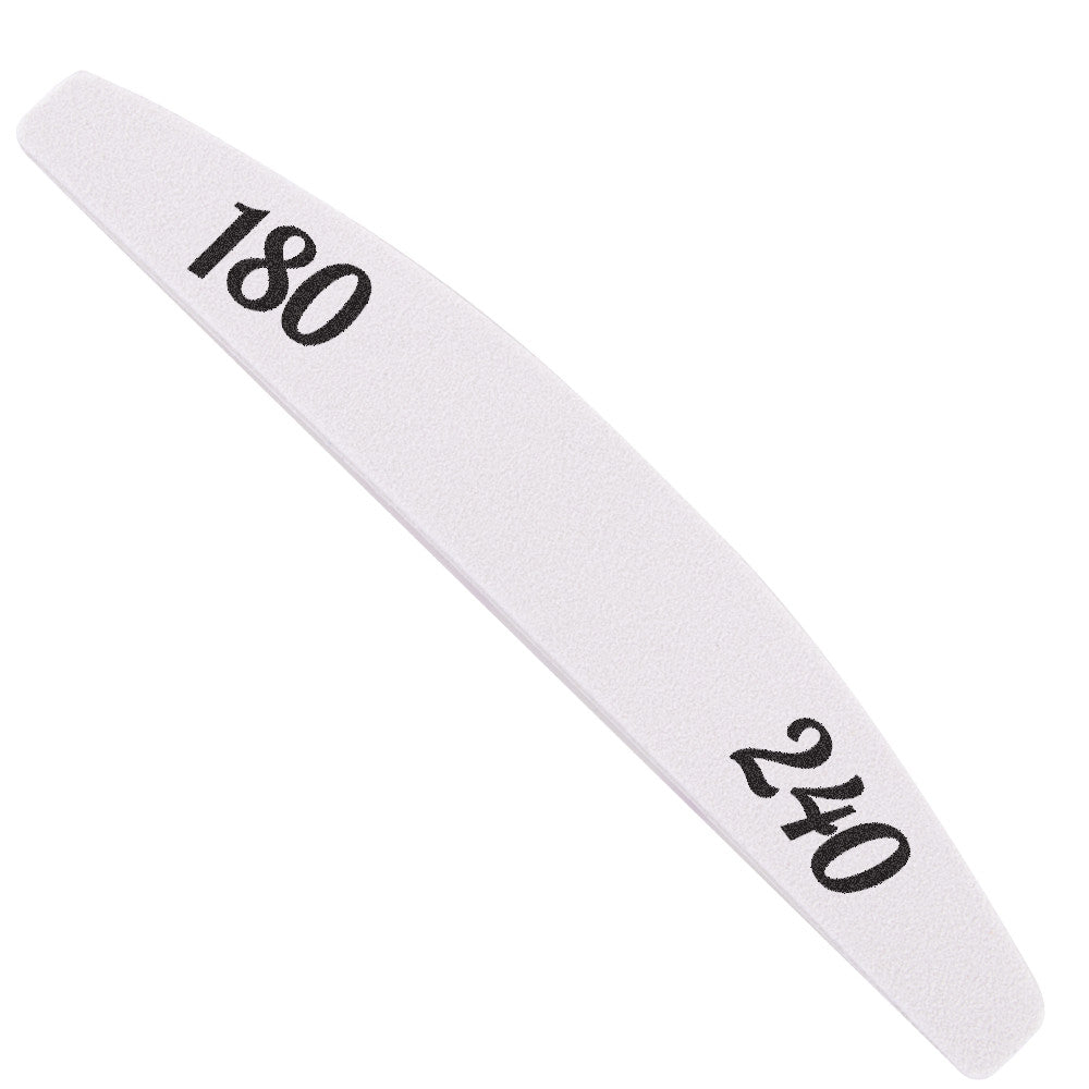 PRO nail file white HALFMOON, 180/240
