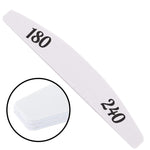 PRO nail file white HALFMOON, 180/240