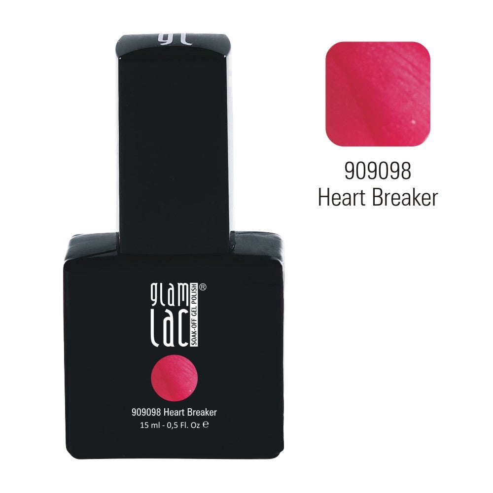 GlamLac UV/LED gel nail polish 15 ml, HEART BREAKER