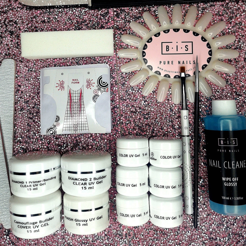 BIS Pure Nails UV/LED gel Start Kit with 80W LED lamp, medium