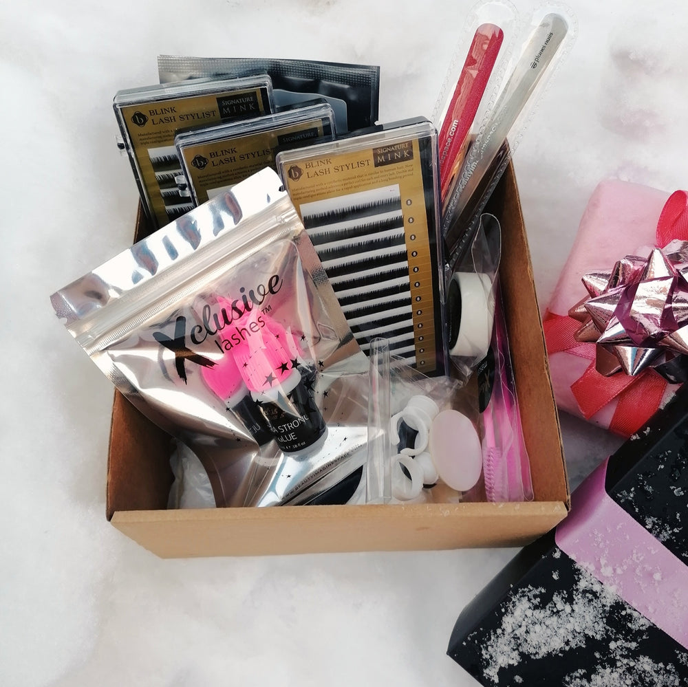 Xclusive Lashes profesionālais skropstu pieaudzēšanas komplekts