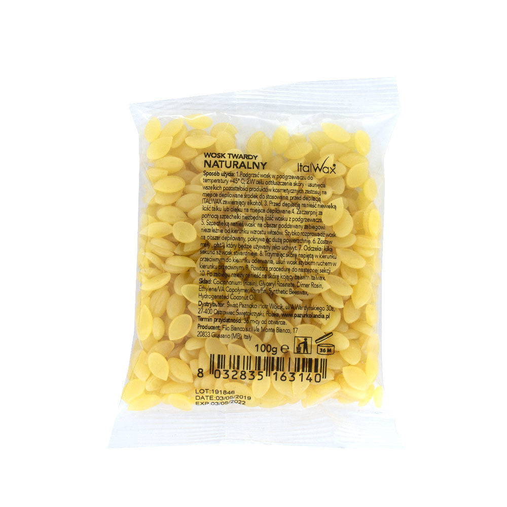 ItalWax hot film WAX in granules for depilation NATURAL, 100 g