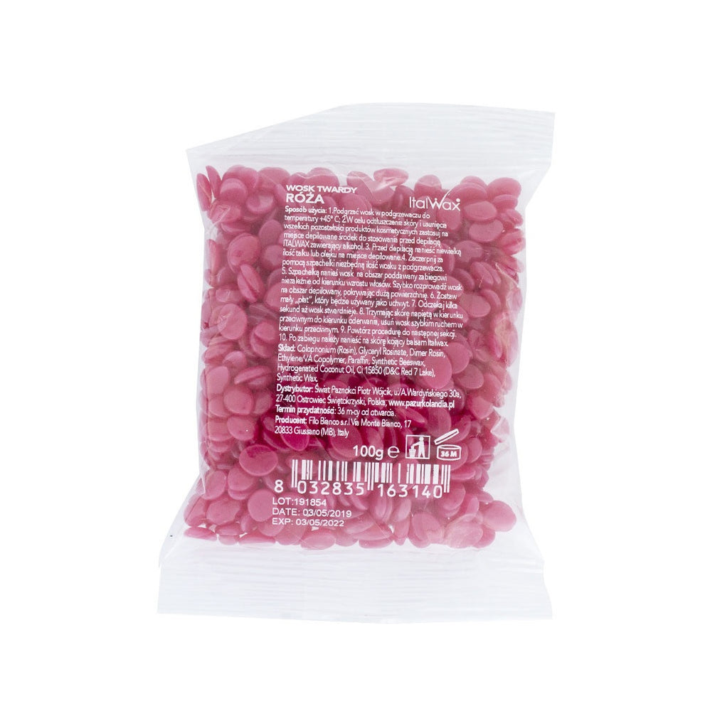 ItalWax hot film WAX in granules for depilation ROSE, 100g