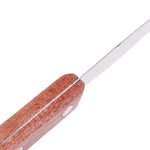 Metal spatula with wooden handle for body waxing, THIN