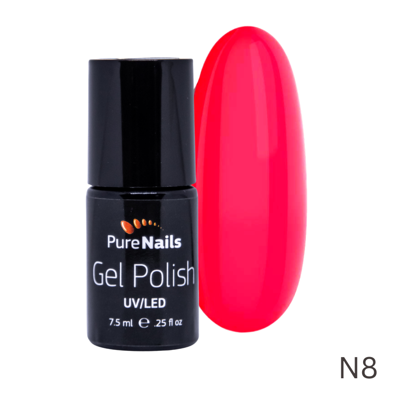 BIS Pure Nails UV/LED gēla laka 7.5 ml, NEON PRINCESS N8
