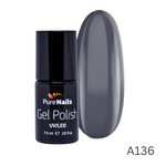 BIS Pure Nails UV/LED gēla laka 7.5 ml, ASFALT A136