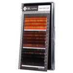 BL Lashes Laser BROWN eyelash extension 3 tones, MIX 9-13 mm