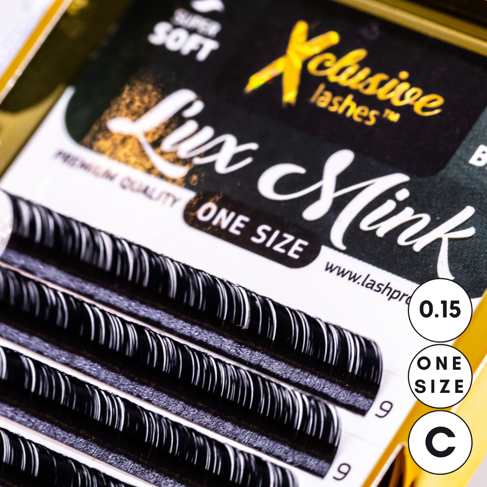 Xclusive Lashes Lux ūdeļu skropstas, VIENS IZMĒRS, C - 0.15