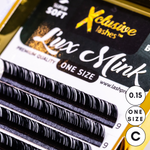 Xclusive Lashes Lux ūdeļu skropstas, VIENS IZMĒRS, C - 0.15