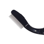 Foldable lash & brow comb BLACK, with metal teeth