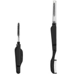 Foldable lash & brow comb BLACK, mascara wand + brush