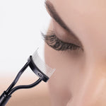 Lash comb with metal teeth, BLACK