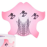 Molly Lac nail extension form template stickers FLEXIBLE purple, 10 pcs