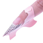 Molly Lac nail extension form template stickers FLEXIBLE purple, 10 pcs