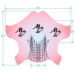Molly Lac nail extension form template stickers FLEXIBLE pink, 10 pcs
