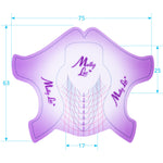 Molly Lac nail extension form template stickers FLEXIBLE pink, 10 pcs