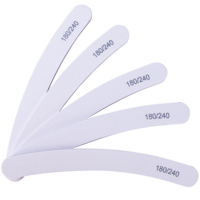 Nail file white BANANA, 180/240