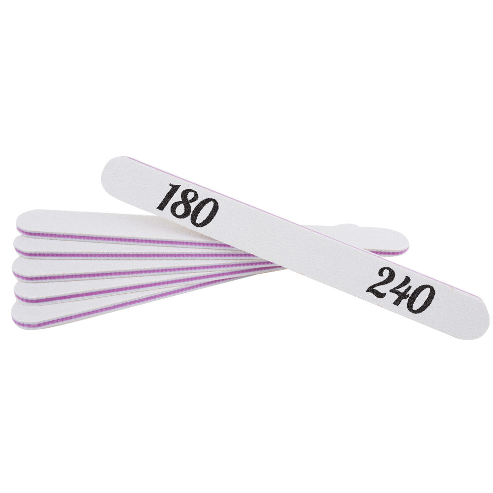 PRO nail file white STRAIGHT, 180/240