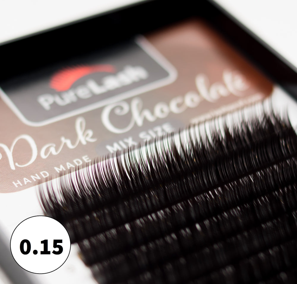 BIS Pure Lash tumši brūnas skropstas 16 līnijas viens izmērs, C izliekums
