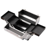 Beauty suitcase M1 size, sparkly SILVER