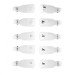 Reusable Soak off gel, gel polishes & acrylic removing caps WHITE, 10 pieces