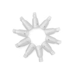 Reusable Soak off gel, gel polishes & acrylic removing caps WHITE, 10 pieces