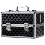 Beauty suitcase with 3D design S size, BLACK