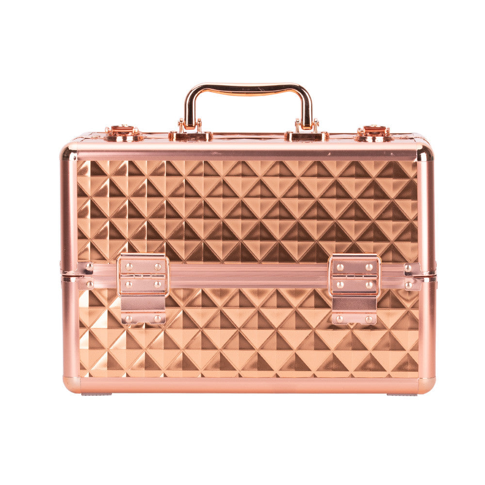 Beauty suitcase 3D design S size, GOLD ROSE