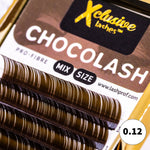 Xclusive Lashes Chocolate eyelash extensions MIX, 0.07-C