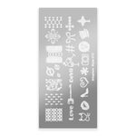 Template for Konad nail stamping art 012, 60 x 120 mm