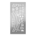 Template for Konad nail stamping art 013, 60 x 120 mm