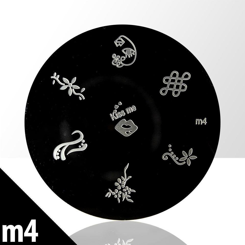 Template for Konad nail stamping art, m4