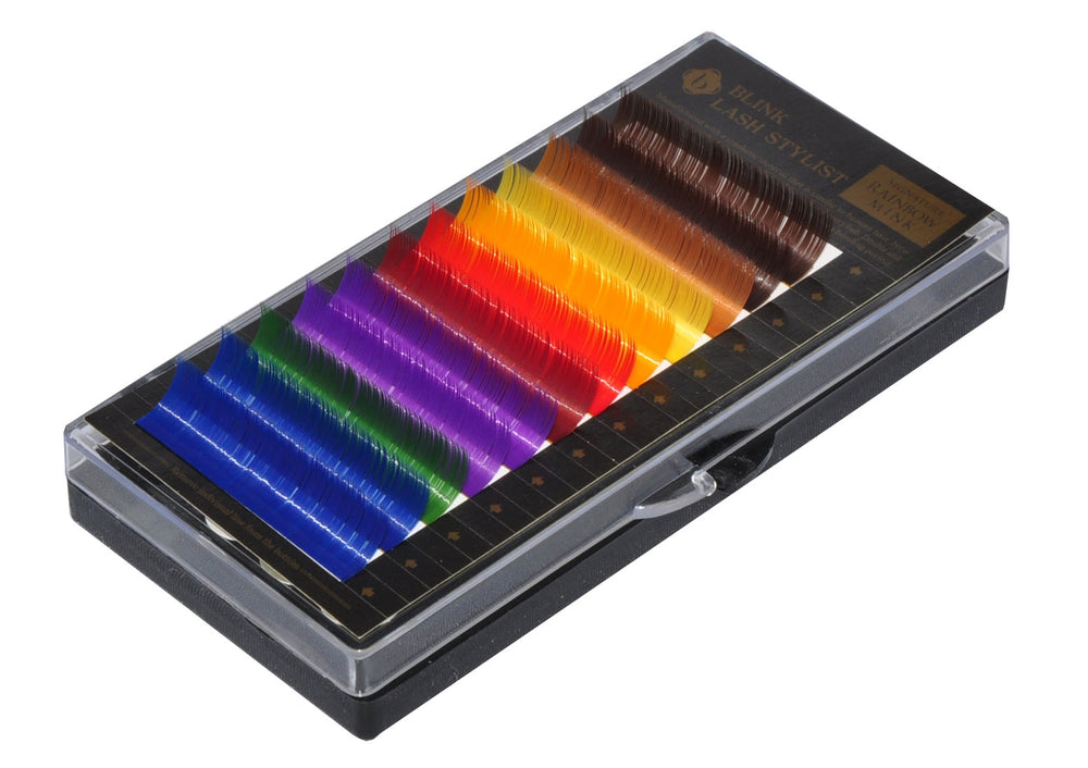 BL Rainbow lashes for eyelash extensions, C-0.20