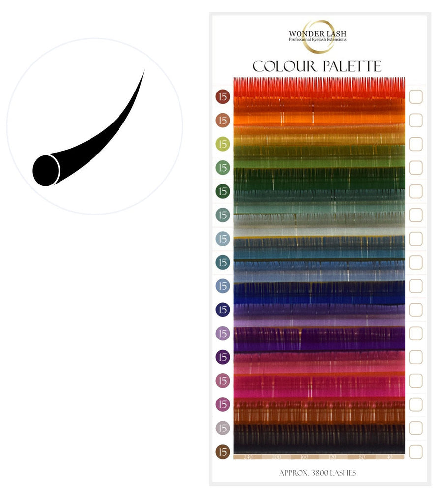 WonderLash® Color Mink eyelash extensions MIX, 16 lines