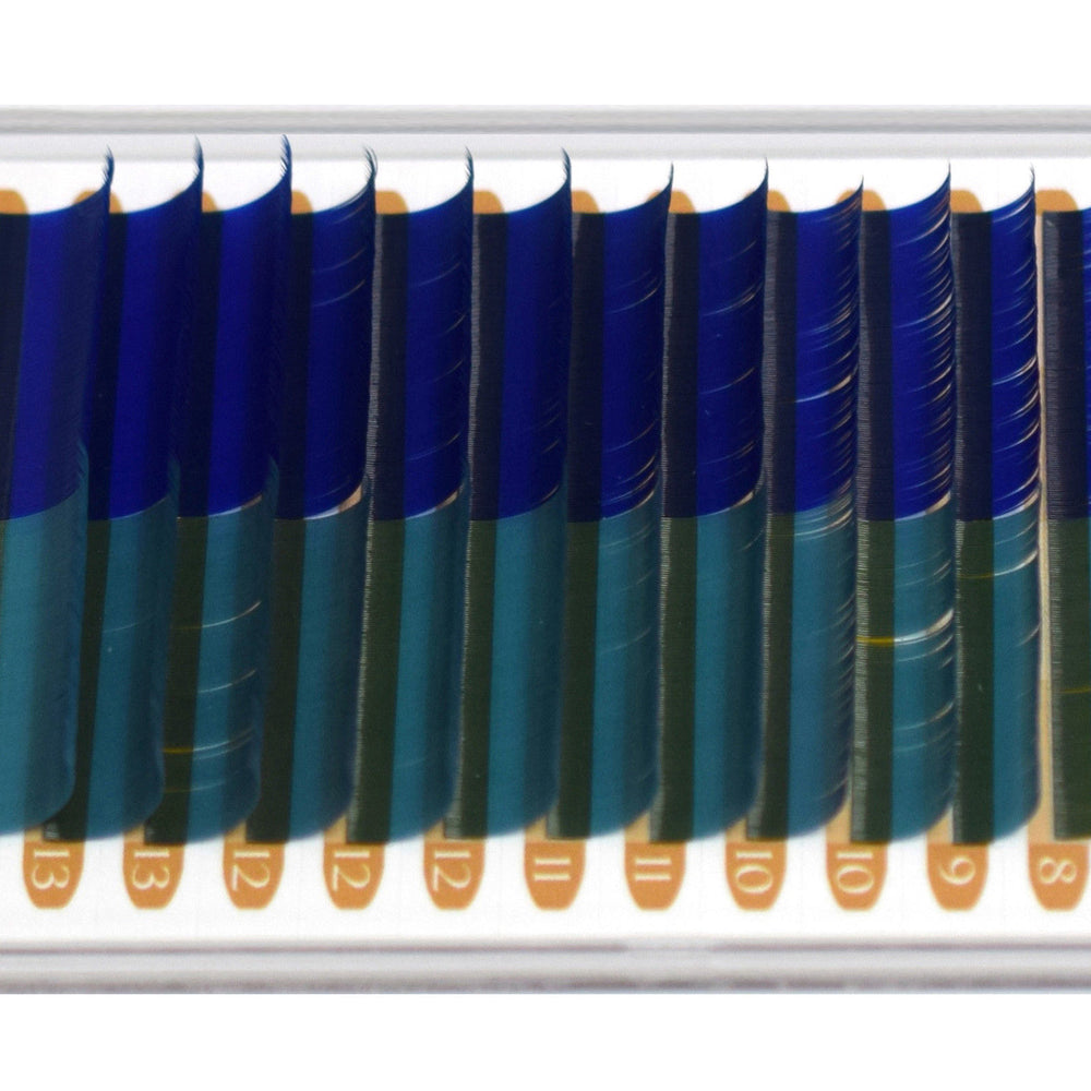 WonderLash® Color eyelash extension mink MIX, Royal Blue + Turquoise