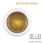 UV/LED Color gel for nail modeling & extensions 15 ml | GLITTER GOLD
