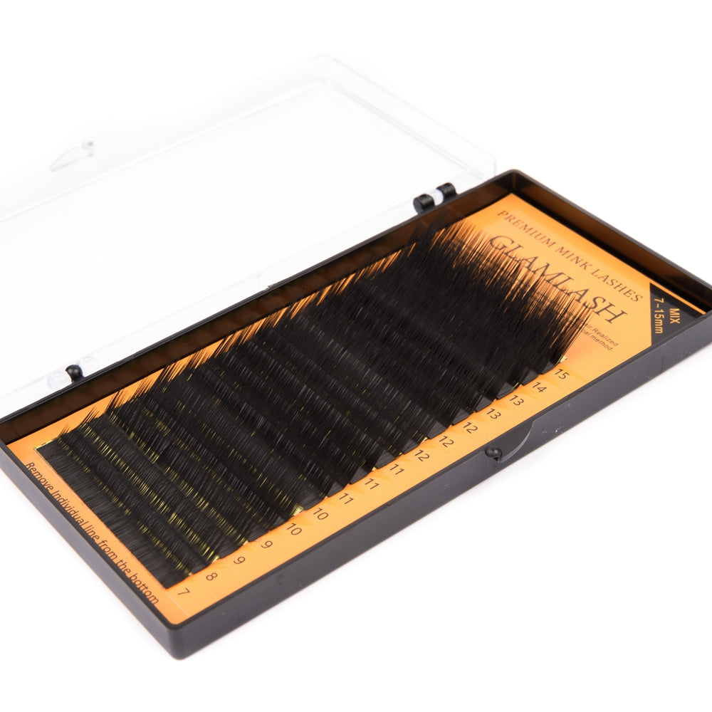 GlamLash eyelash extensions L-0.15-MIX 7-15 mm