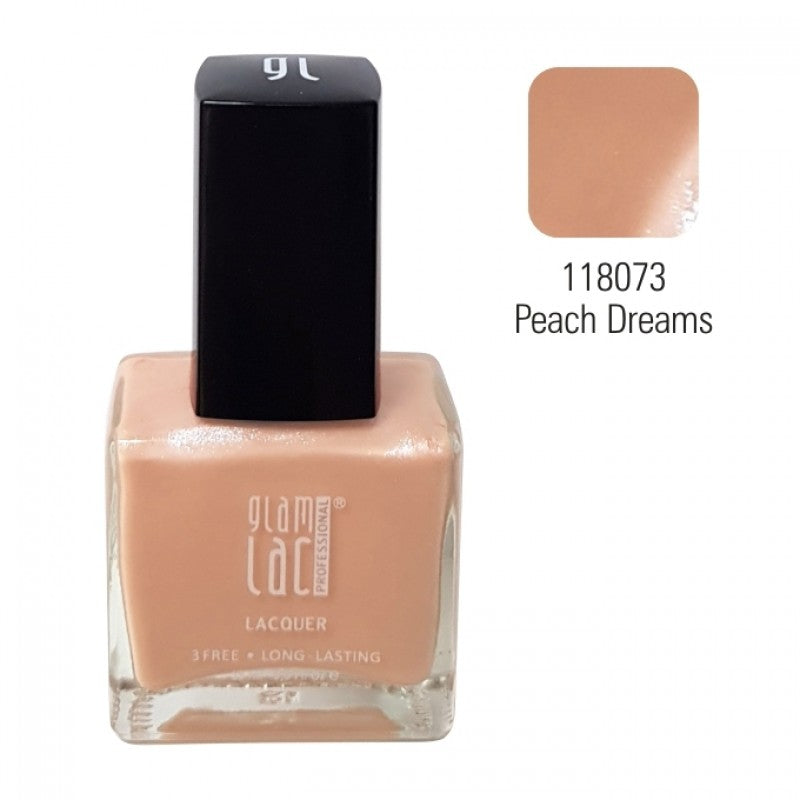 GlamLac gēla efekta nagu laka 15 ml, 118073 Peach Dreams