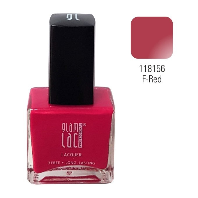 GlamLac gēla efekta nagu laka 15 ml, 118156 F-Red