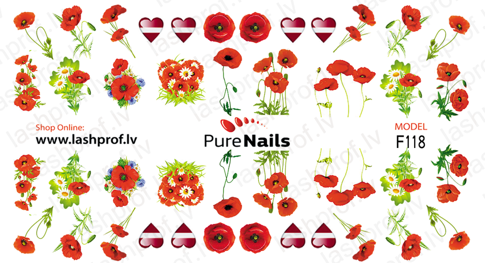 BIS Pure Nails nagu dizaina slaideri uzlīmes MAGONES, F166, F43 F145 vai F118