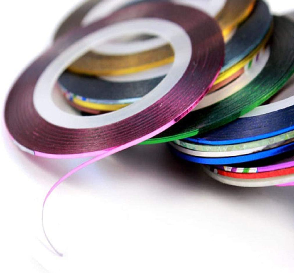 Nail art design foil tape stripes extra fine, SILVER