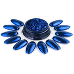 Multifuncional nail design in pot PRISMA foil + mirror, BLUE