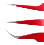 Blink Lash Rainbow tweezers for eyelash extensions, I, F or S type
