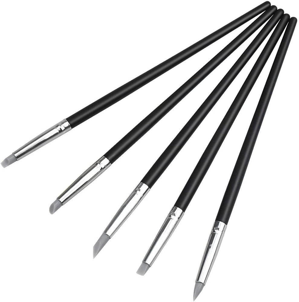 HITECH silicone brush for nail extension & design, 5 shapes