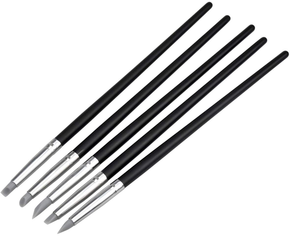 HITECH silicone brush for nail extension & design, 5 shapes