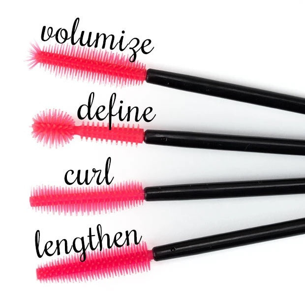 Silicone mascara brush for lashes & brows, PINK