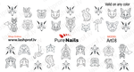 BIS Pure Nails water slider nail design sticker decal HIPSTERS, Art08 and N25